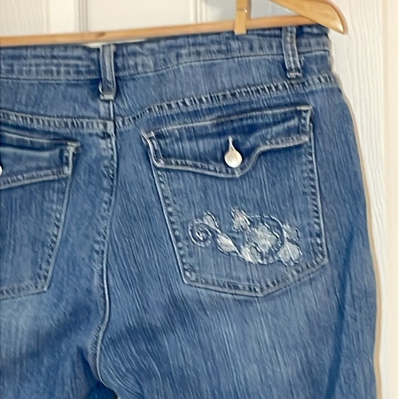 Vintage Zena Jeans Capri Bermuda shorts, embroidered, 14 - Picture 6 of 8